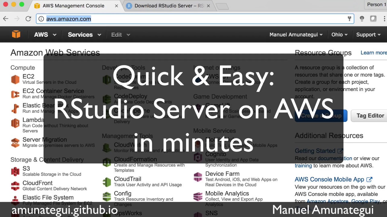 Quick And Easy Way To Get Rstudio Server Up And Running On Aws