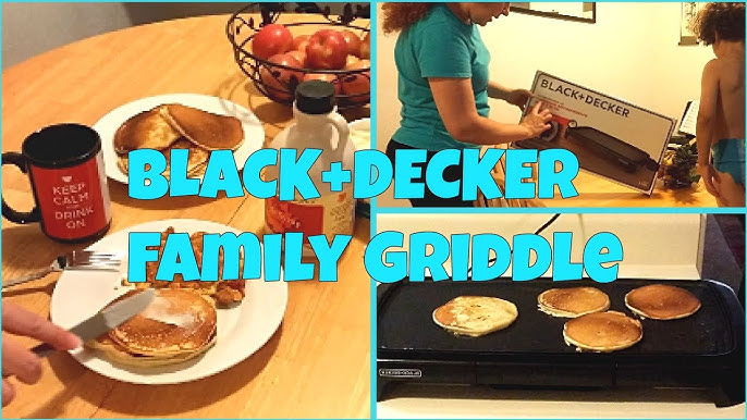 BLACK+DECKER Family-Sized Electric Griddle with Warming Tray & Drip Tray,  GD2051B & Black & Decker SK1215BC Family Sized Electric Skillet, Black