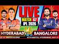 🔴IPL Live : RCB vs SRH, IPL 2026 Match 67 | Hyderabad vs Bengaluru | Live Cricket Match Today #ipl