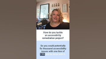 How do you tackle an accessibility remediation project? #a11y #webaccessibility #shorts