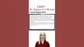 Learn ML basics in 1 Minute |  Lasso Regression