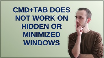 Apple: Cmd+Tab does not work on hidden or minimized windows