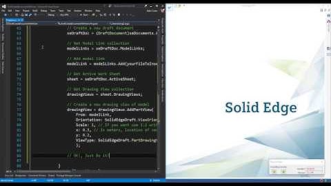 Solid Edge Macro Tutorial with C# - 39 - Draft - Create a document and place a drawing view