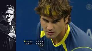 Federer vs Agassi  -  Final US Open 2005 - Tennis Relax  [2-2]