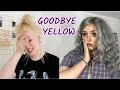 REMOVING YELLOW BRASSY BLEACHED HAIR W GREY HAIR DYE | LOREAL COLORISTA SILVER GREY | Rose Ann Darcy