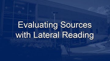 Evaluating Sources with Lateral Reading