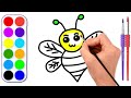 Comment dessiner et colorier un bourdon | How to Draw and Colour a Bumblebee