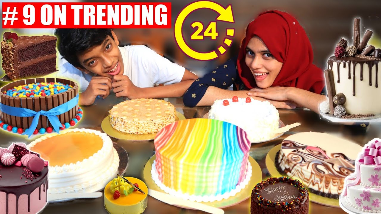 24 HOURS CAKE EATING CHALLENGE🔥🤩🤩| ഒരു ദിവസം FULL CAKE മാത്രം തിന്നു 🤣😋🔥| HIBA & FAZI