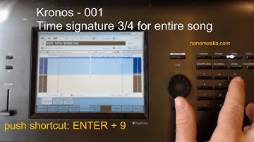 Korg Kronos (a) Tutorial 001 - Time Signature  (3/4 for entire song)