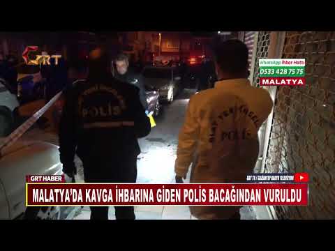 Malatya’da Kavga İhbarına Giden Polis Bacağından Vuruldu