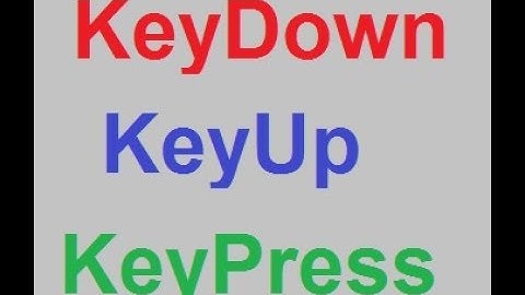 keydown event VBA , keyup event VBA  & keypress Event VBA part-2