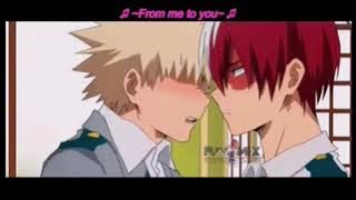 A kiss (🧡❤💙) (Bakutodo)