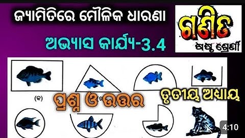 class 6 math chapter 3 Exercise - 3.4 question answer// Odia medium