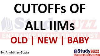 Section cutoff & minimum overall cutoff of all IIMs | All 20 IIMs (Old, New, Baby)