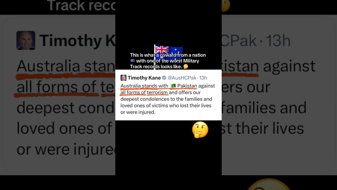 This is what a coward from a nation 🇦🇺 with one of the worst Military Track records looks like. 🤔