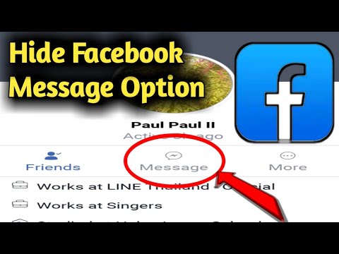 How to Hide Message Option on Facebook