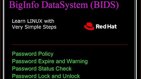 (Module 14) Linux Password Policy ll User Password Lock & Unlock ll User Password Status