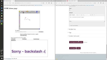 Moodle Pattern Match with JSME editor question type