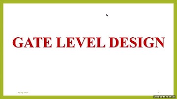 Gate Level Design| Lecture-1| VLSI Design| ECE| 3rd yr| 4th yr| GATE |B.Tech|B.E|M.Tech|M.E|CMOS