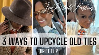 3 ways to upcycle mens ties. Thrift Flip | Create an amazing statement accessory from old ties