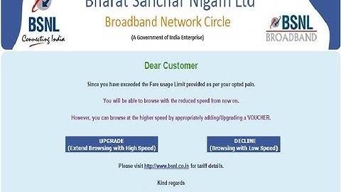 BSNL Broadband Error