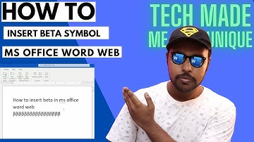 How to insert beta symbol in ms office word web