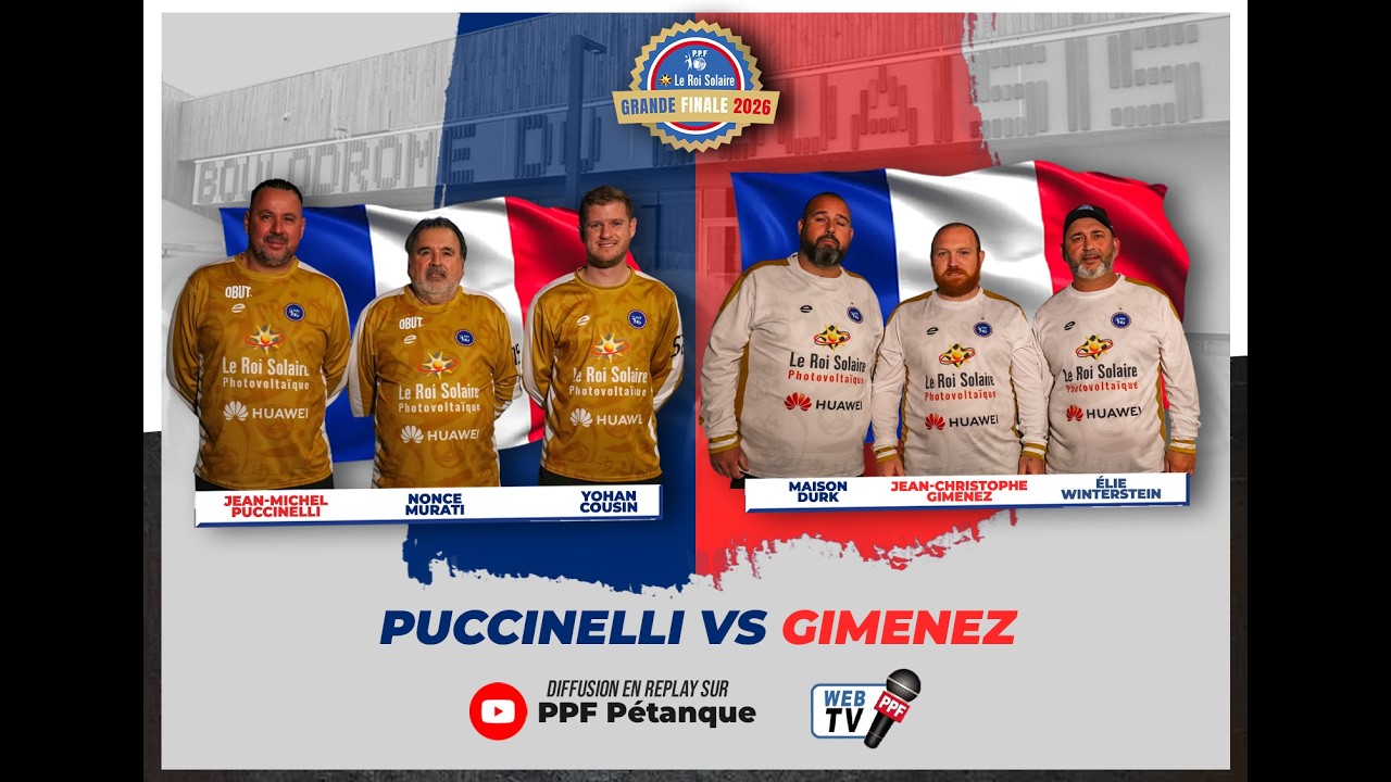 Miniature : GRANDE FINALE PPF 2026 - MESSIEURS - POULE 2 PARTIE DES PERDANTS : PUCCINELLI vs GIMENEZ