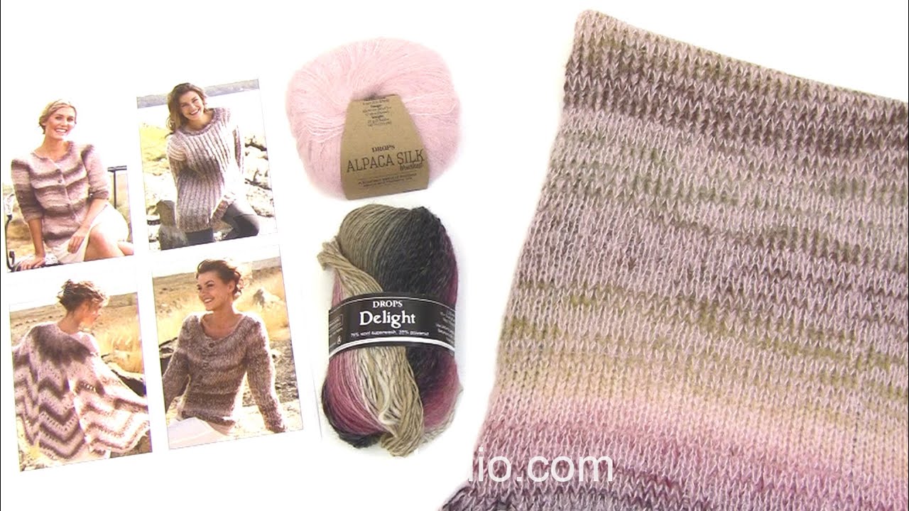 How To Replace Drops Verdi With Drops Delight And Drops Brushed Alpaca Silk Light Pink Beige Youtube