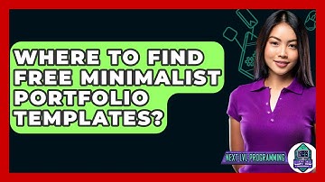 Where To Find Free Minimalist Portfolio Templates? - Next LVL Programming