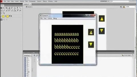 Scrolling Text Using Buttons In Flash