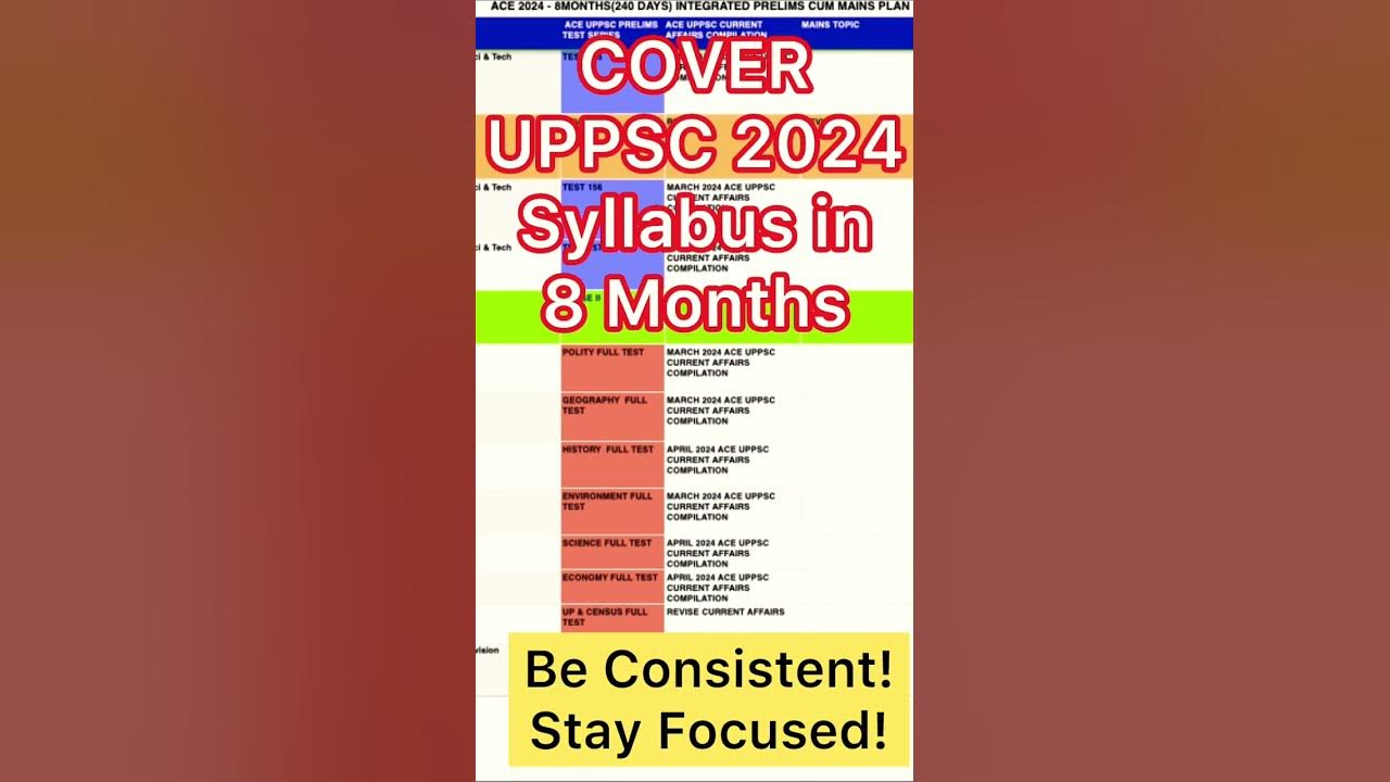 8 Months Strategy to Cover UPPSC 2024 Syllabus #uppcs2024 #uppsc #uppcs