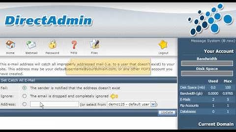 Een catch-all e-mailadres aanmaken in Direct Admin