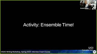 VGDC Writing Workshop Week 9: Stories as an Ensemble