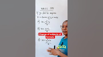 A Nice algebra math question on change of subject of formula explained in detail. #mathshorts