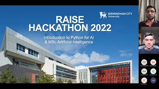 BCU RAISE Hackathon Closing Session - Iain