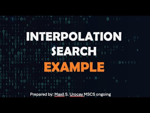 Interpolation Search Example - YouTube