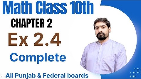 Symmetric Functions of Quadratic Equations | Math Class 10th Ex 2.4