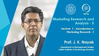 01. Introduction to Marketing Research - I