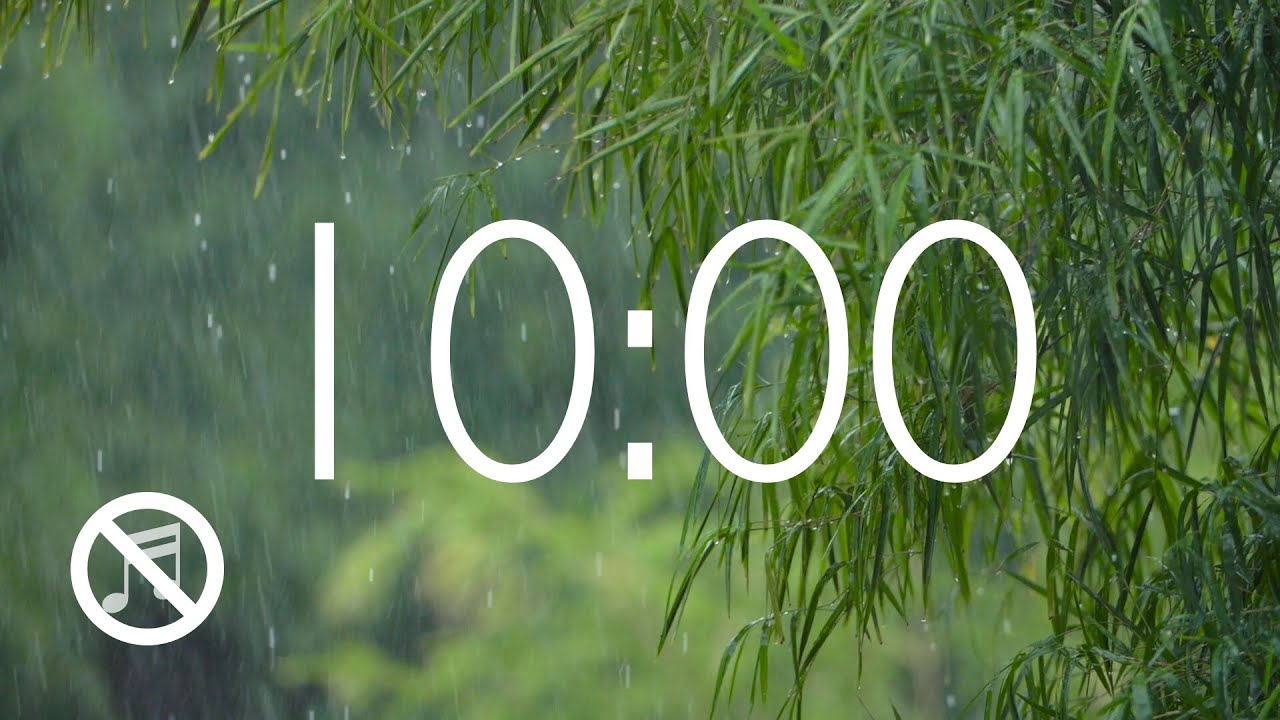 10 Minute Timer with Rain Sounds and Alarm - YouTube