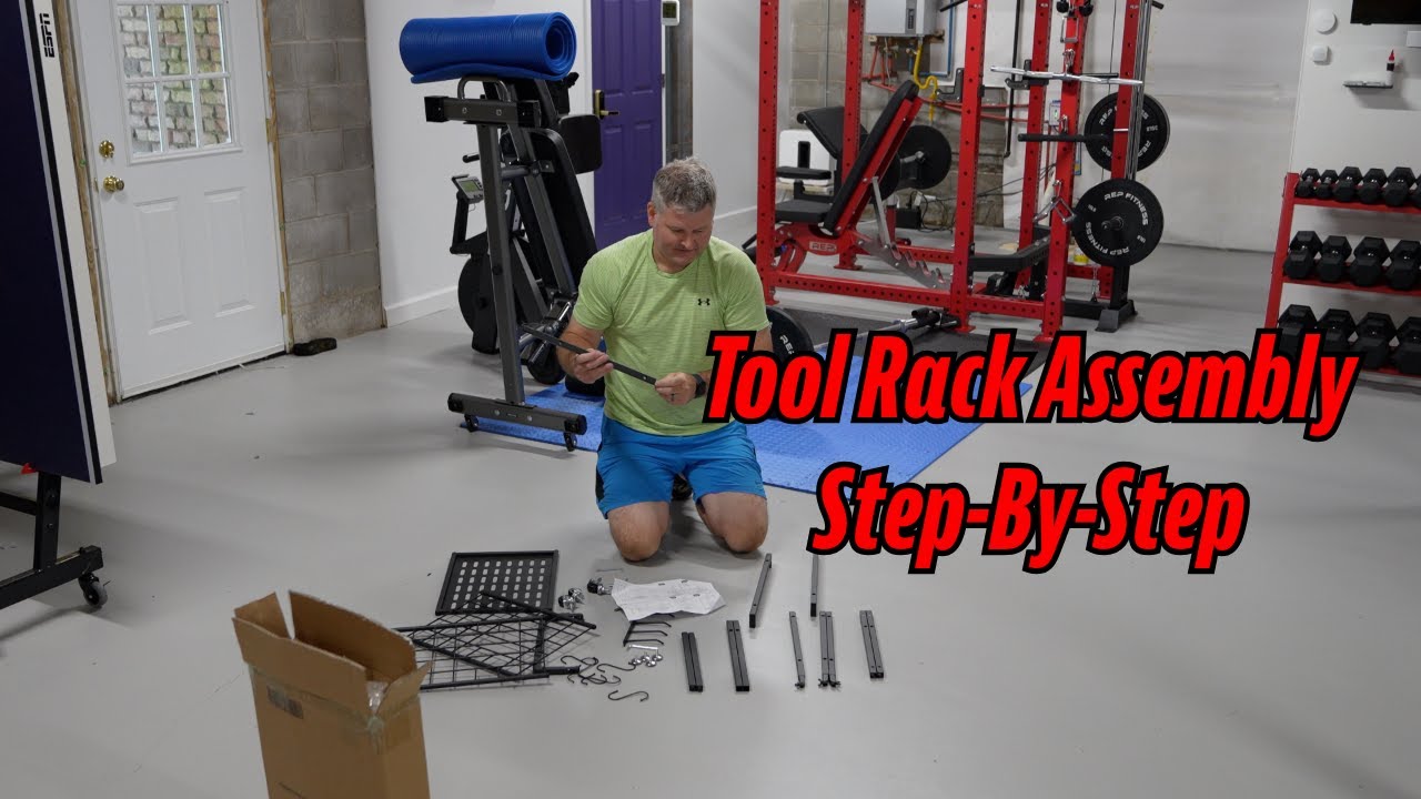 Phenanive Garden Tool Rack Assembly Step-By-Step - YouTube