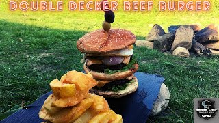 Double Decker Beef Burger | Quick Recipe | learn how to make cheeseBurger Recipe | Awara Chef