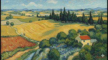 Visual of Van Gogh Aesthetics | Wheat And Cypress Fields [AI Music Video]