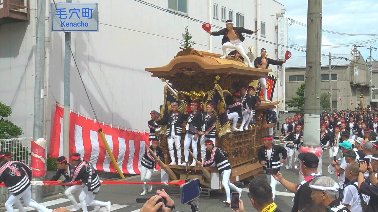 2025.09.28 堺市 八田荘地区(西四町) だんじり 試験曳き(旧dot前) 毛穴