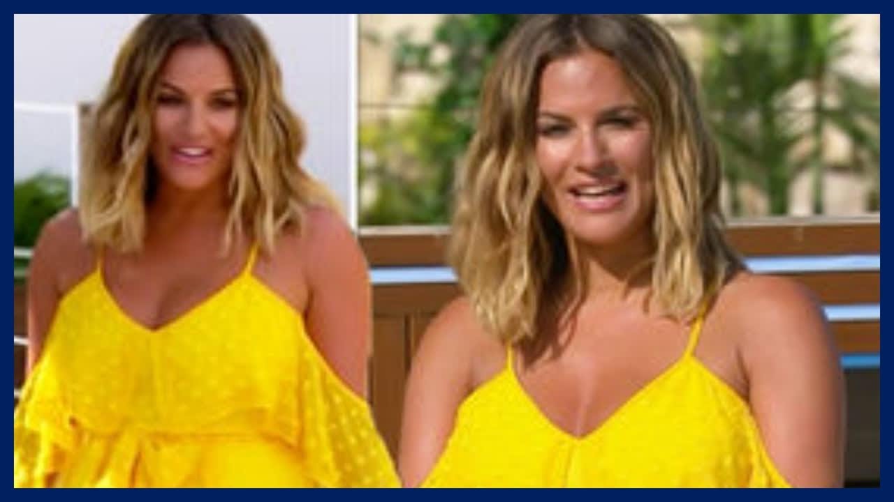 caroline flack yellow playsuit