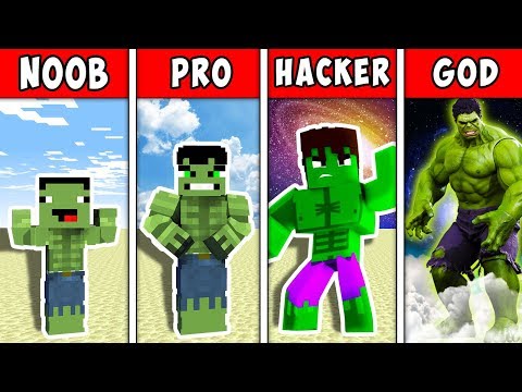 Minecraft Noob Vs Pro Vs Hacker Vs God Hulk Mutant Evolution Youtube - videos matching hulkbusteriron man testingroblox revolvy