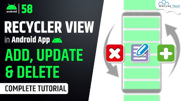 Android Recycler View: How to Insert, Update and Delete Item? | Android Tutorial