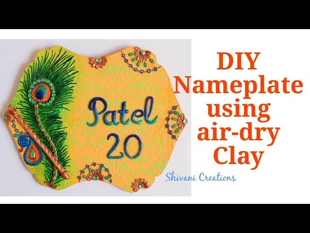 DIY Nameplate using Shilpkar Clay/ How to make Nameplate at home