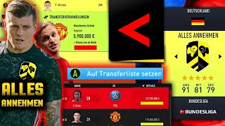 ALLE TRANSFERANGEBOTE ANNEHMEN BIS CL TITEL!!  FIFA 22 Create A Club Karriere Challenge