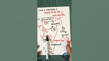 Checksum | Error detection in Computer Networks? In 3 min #computernetwork #networkingbasics