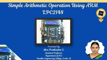 Simple Arithmetic Operation Using ARM LPC 2148